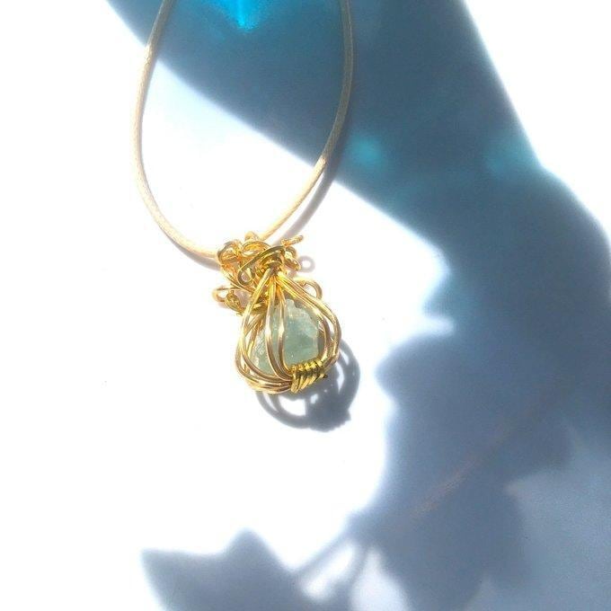 【一点物】✦3月の誕生石✦⋆.·Panier de Aquamarine⋆.·アクアマリンの原石ネックレス·.⋆✦