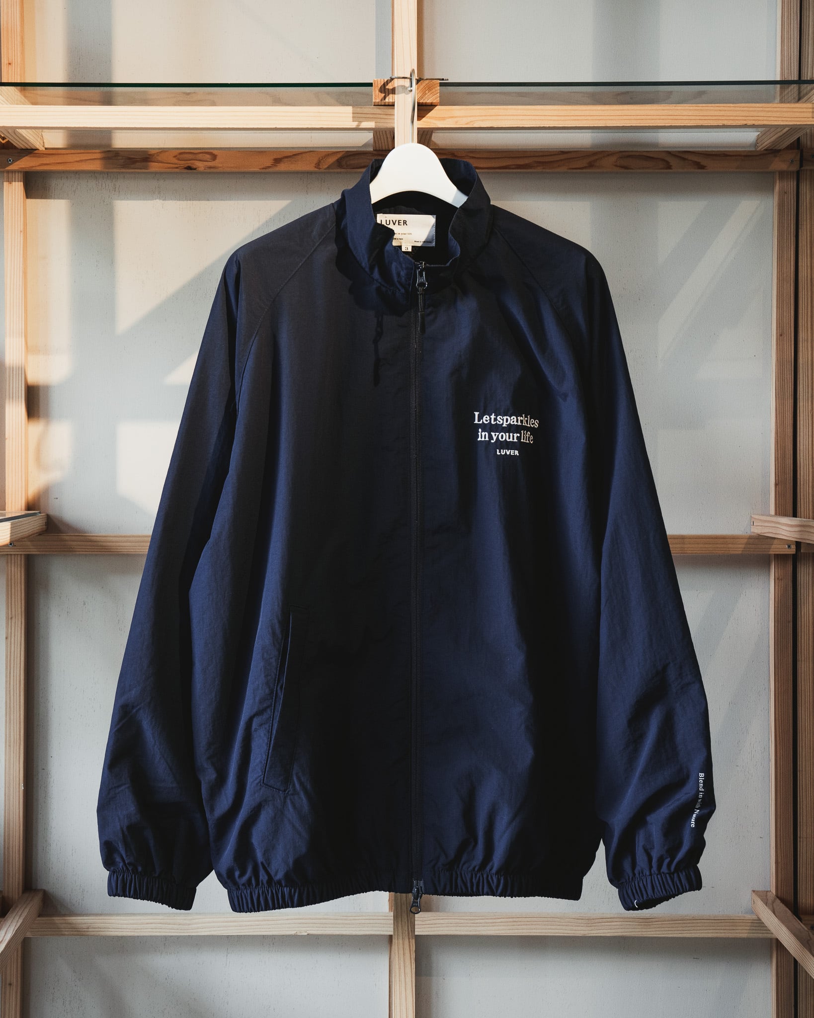 セットアップ　LUVER ナイロン トラックジャケット ネイビー LUVER / NYLON TRACK JACKET | LUVER
