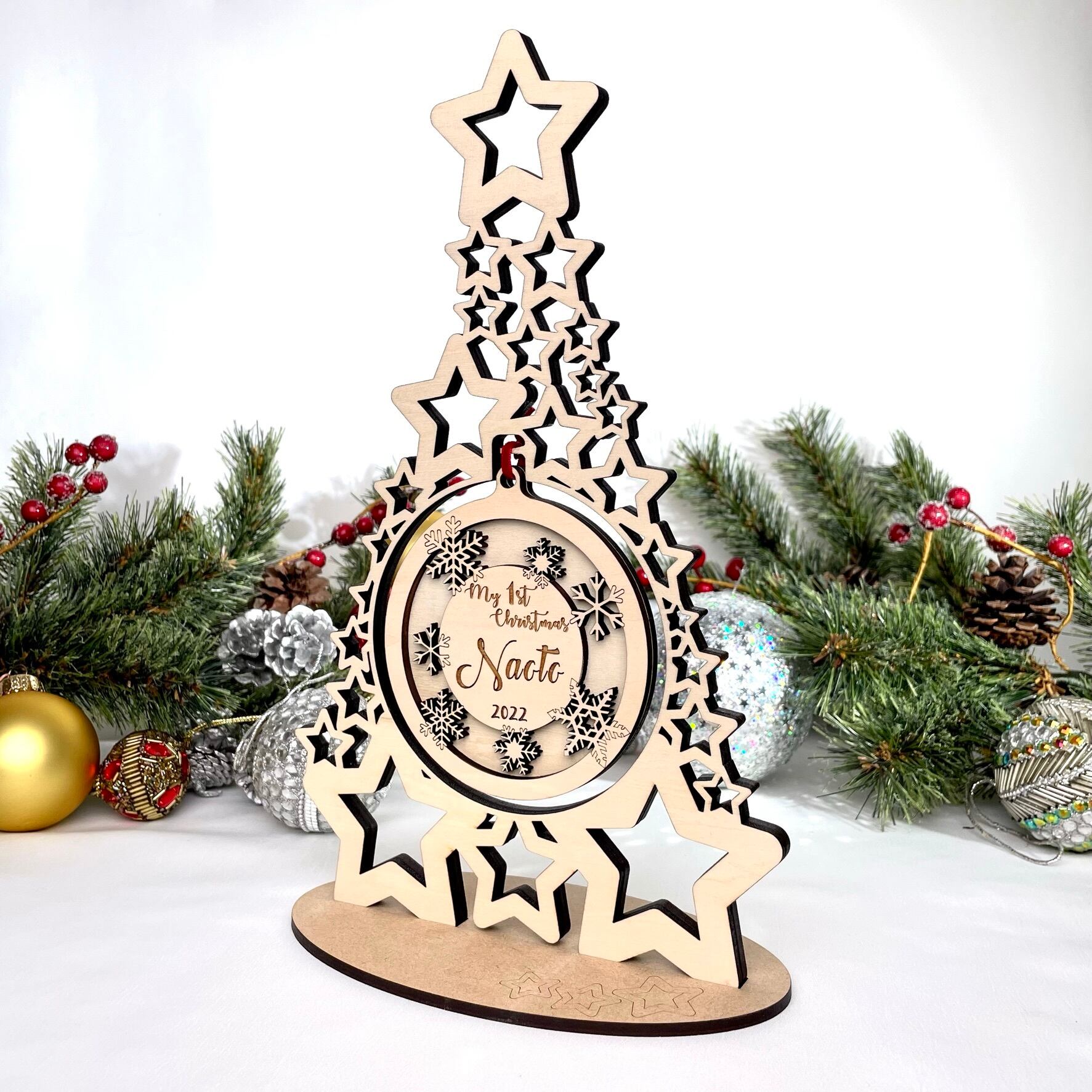 クリスマスツリー 組み立て式 シンプル クリスマス 木 冬 サンタ （D