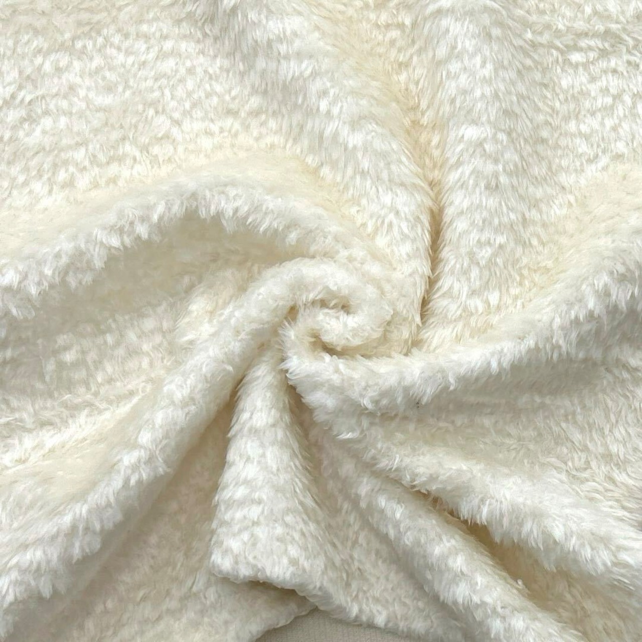 ★AM211◆1.2ｍ◆滑らかランダムエコファー生地◆アイボリー