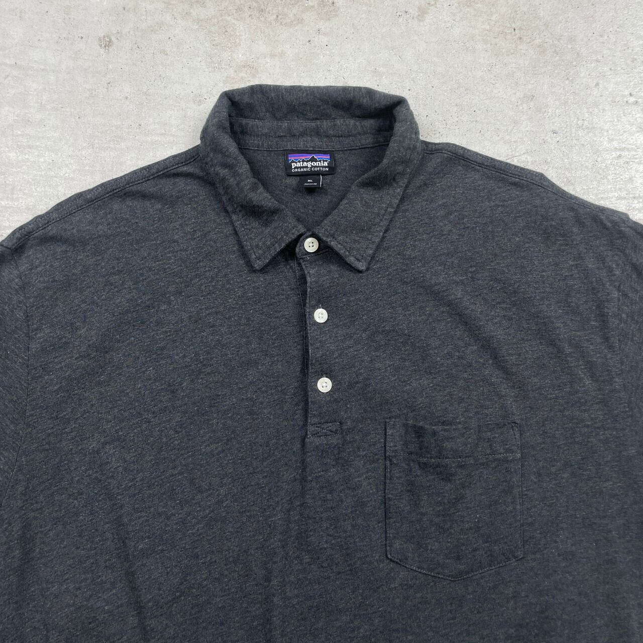 patagonia メンズ L グレー ポロシャツ古着屋購入STARstussy
