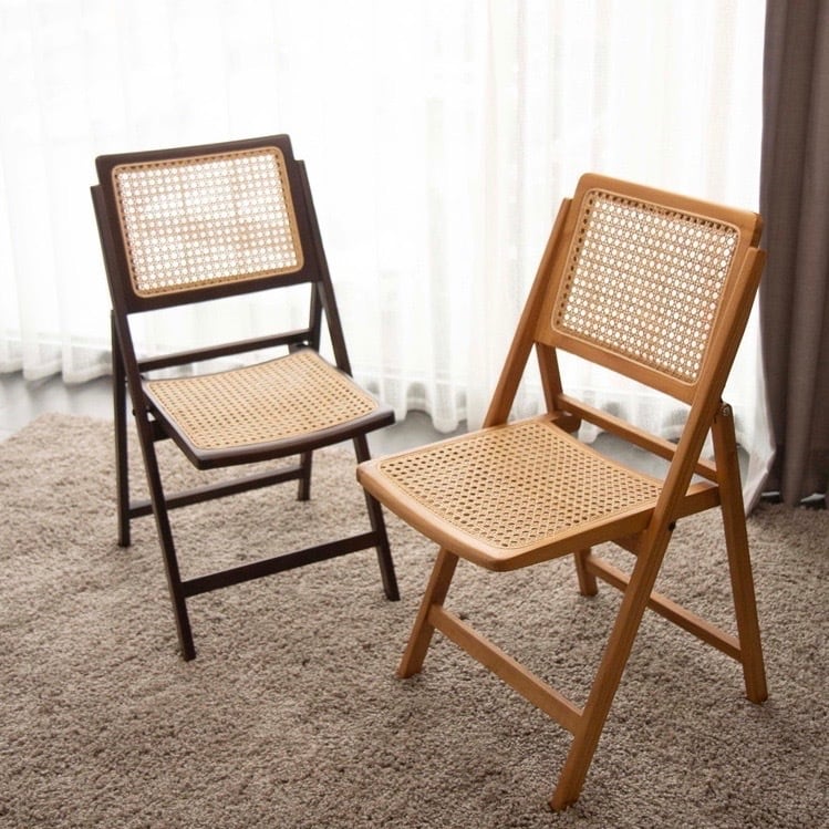 rattan holding chair / ラタン 折り畳み式 チェア ダイニング 椅子