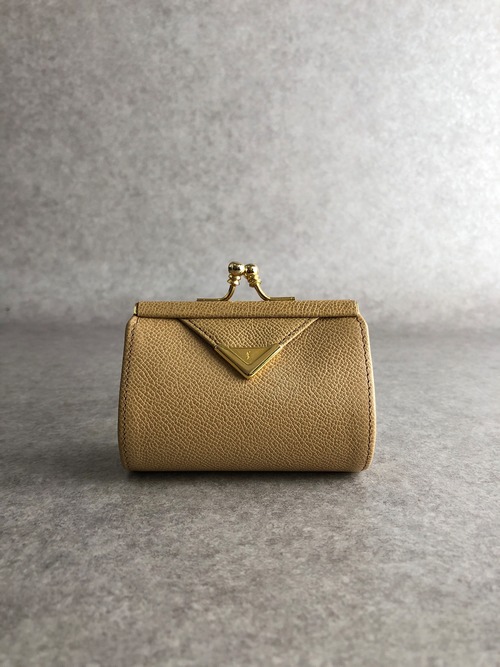 Yves Saint Laurent イヴ・サンローラン 財布 ベージュ YSL レザー がま口 コインケース vintage ヴィンテージ オールド 6fj2nf