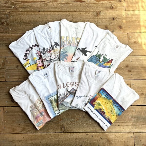 1点物◇ヘインズBass Proバスプロショップス白バックプリントTシャツ