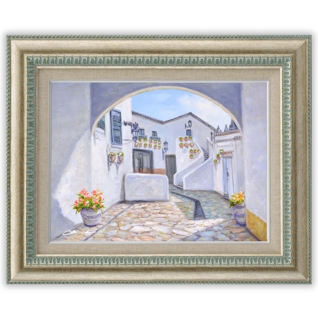 奥田ひとみ 「石畳の街並み」F6