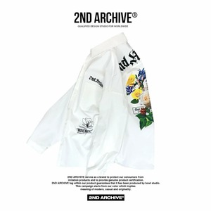 2ND023 2NDARCHIVE シャツ 韓国ファッション オーバーサイズ ユニセックス
