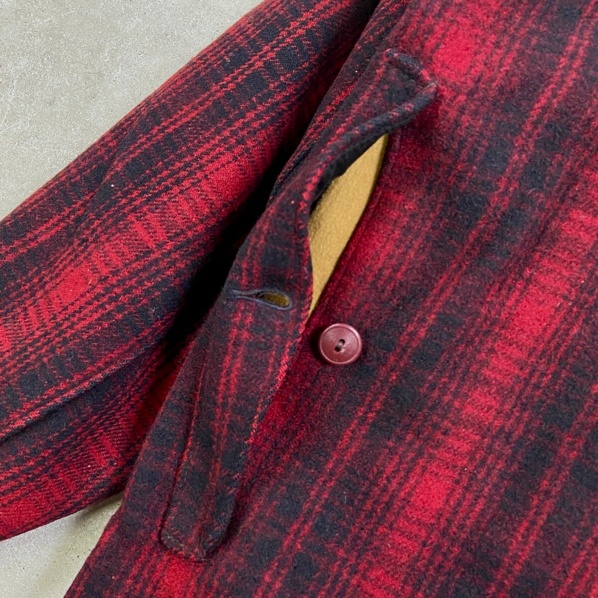 30年代 黒タグ WOOLRICH ウールリッチ バッファローチェック柄 ウール