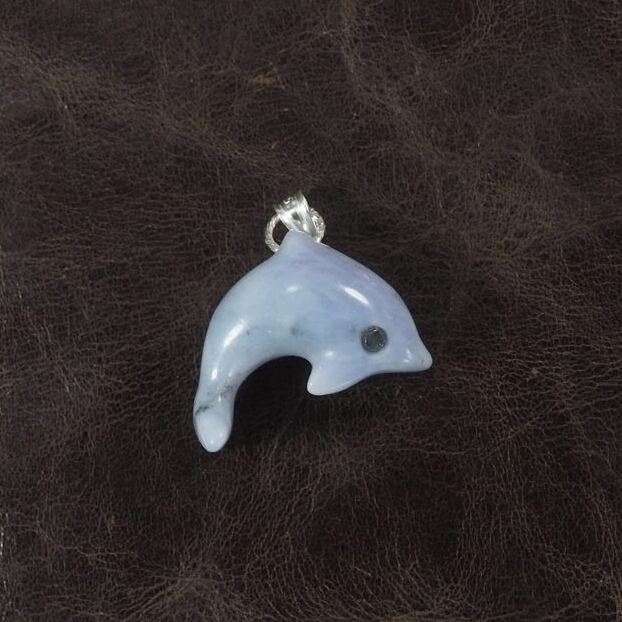 糸魚川翡翠 ラベンダー翡翠 いるかペンダントトップ 5.7g lavender