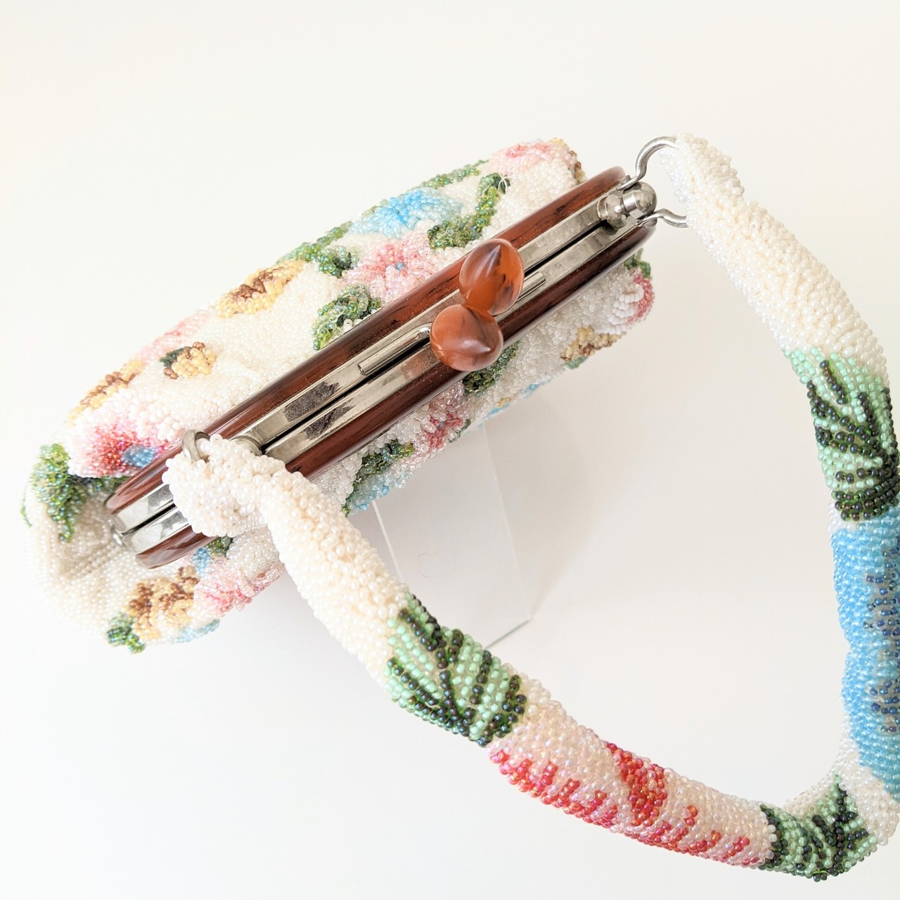 Vintage】 ビーズ刺繍バッグ Vintage Beaded Evening Bag 花柄×べっ甲 