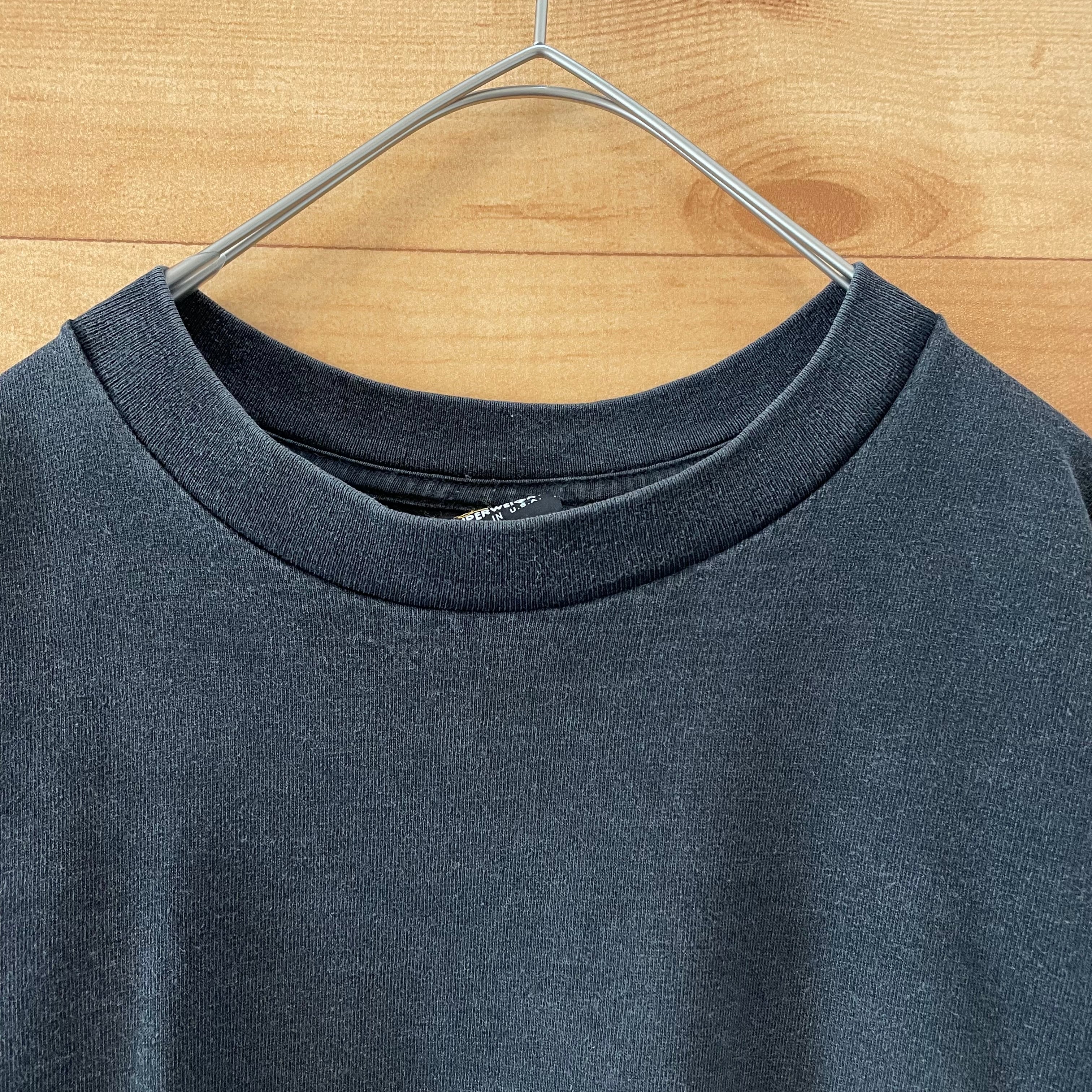 【HANES】90s 企業系 ワンポイント Tシャツ シングルステッチ L