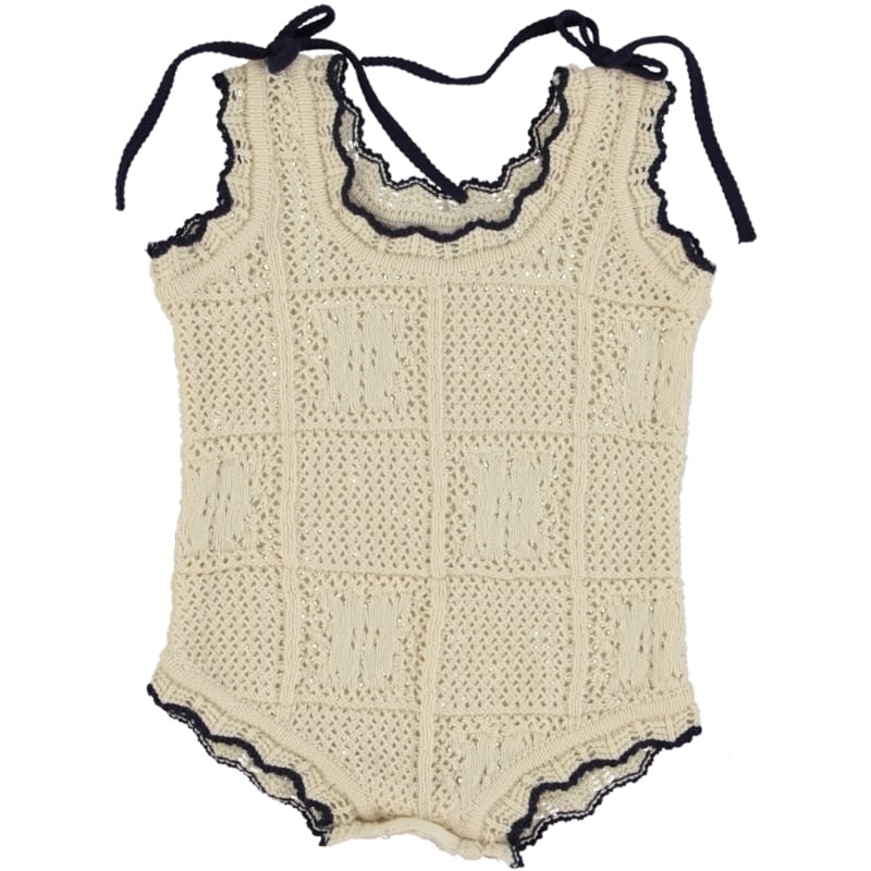 Bebe Organic 26SS 〉 Elina Romper / Natural Lace Kit | 世界の子供