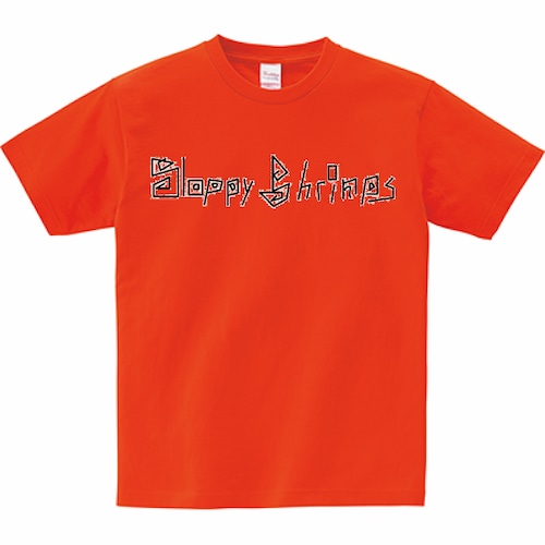 Sloppy Shrimps name T-shirts-サンセットオレンジ-