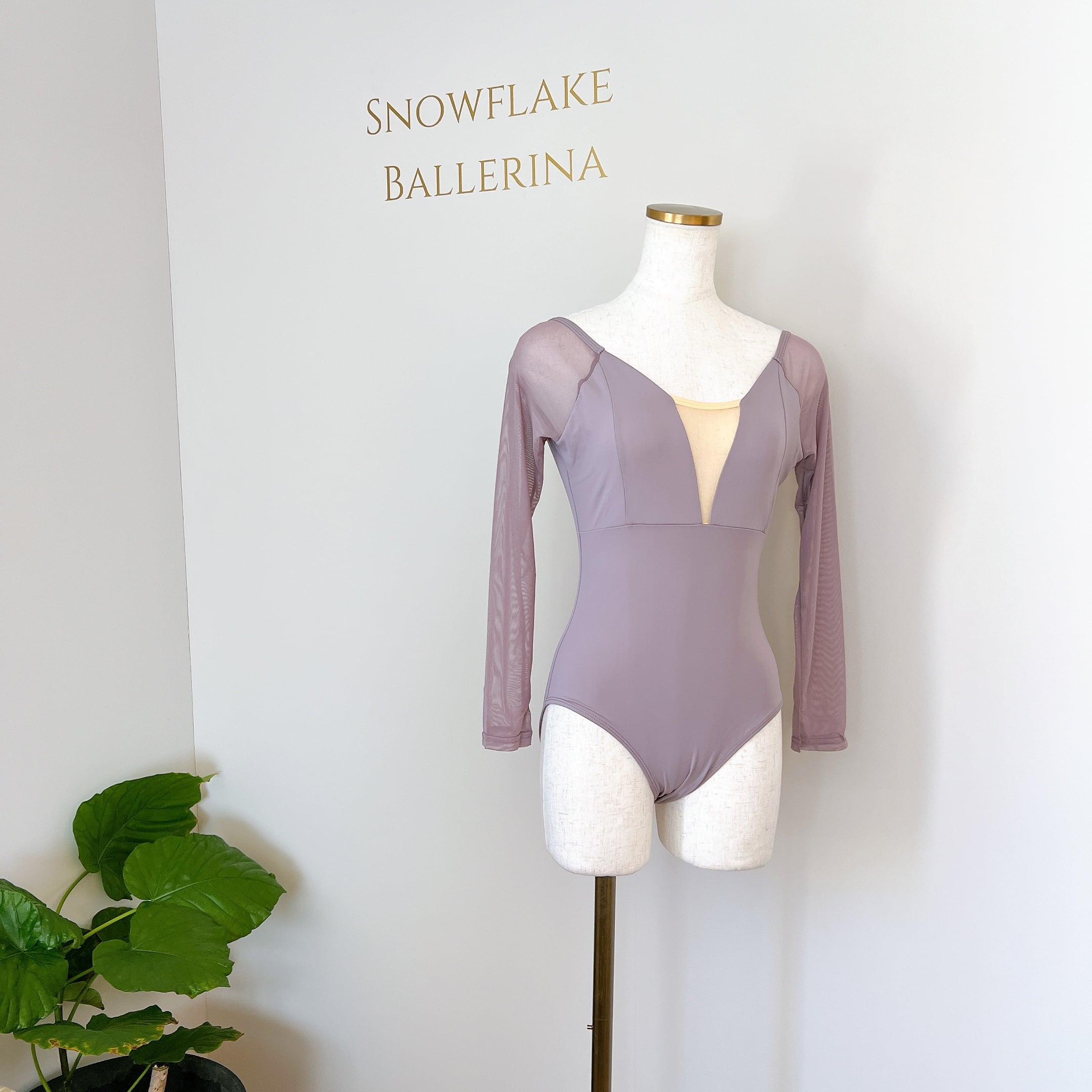 バレエ レオタード ディープV・エレガンス バレエレオタード（Purple) | バレエショップ