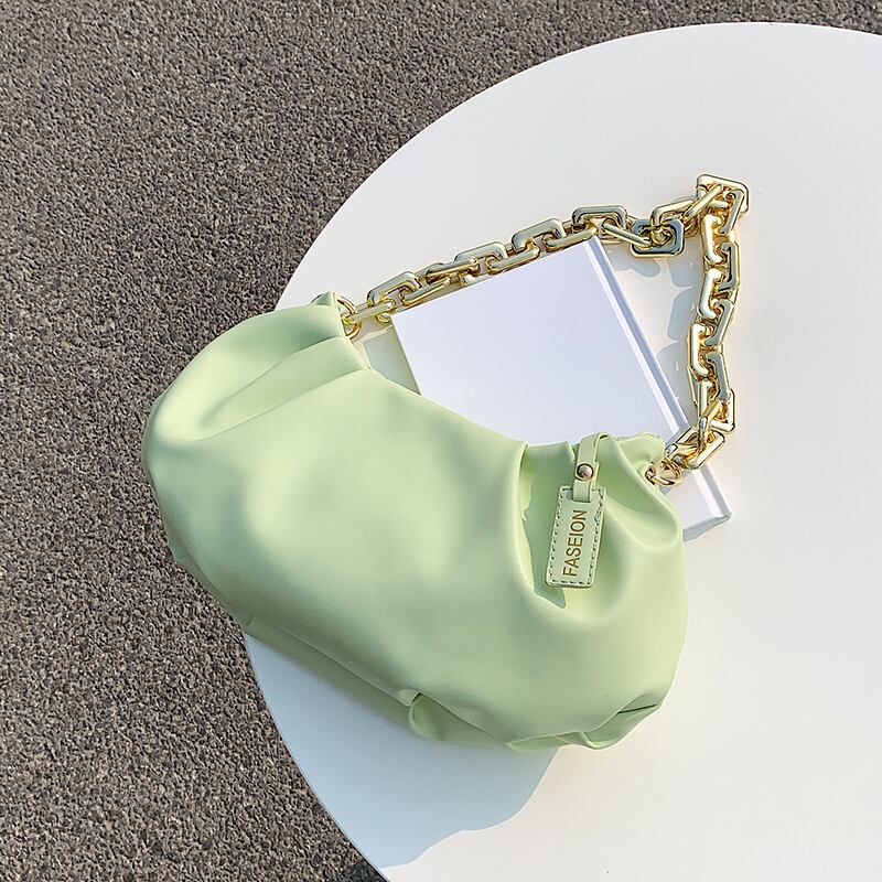 サマーチェーン ワンショルダー 夏物 手作りハンドバック86895438175