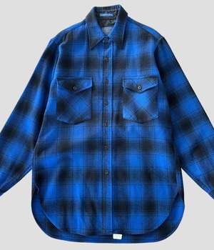 -Pendleton- Vintage 70s M Wool Check Shirt made in USA