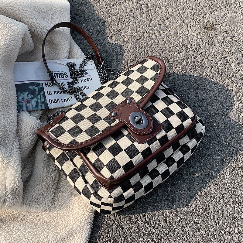 オータムウィンターチェーン 秋物 冬物 スクウェア メッセンジャーバッグ 手作りハンドバック96736860122