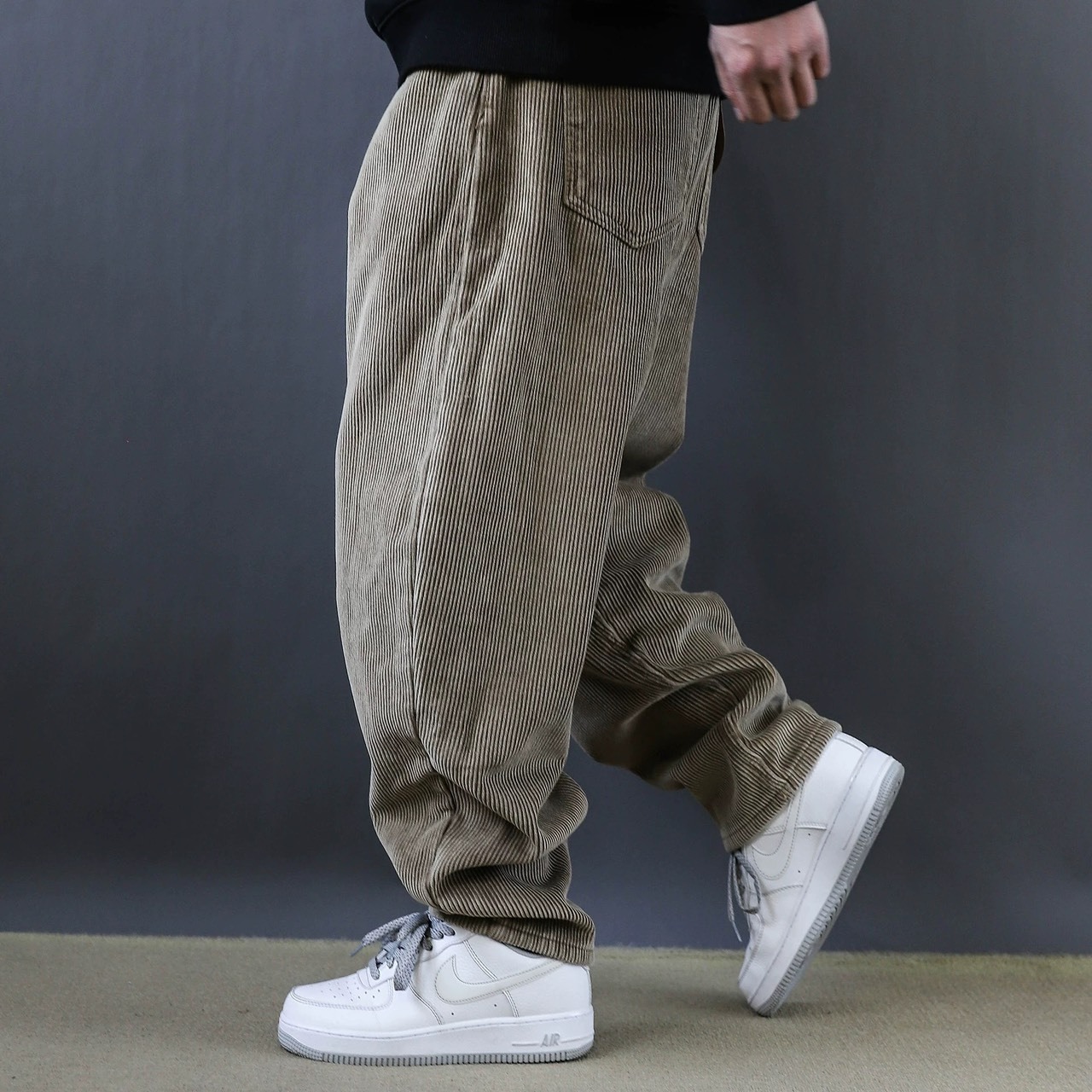 Corduroy wide tapered pants 1235 - 15