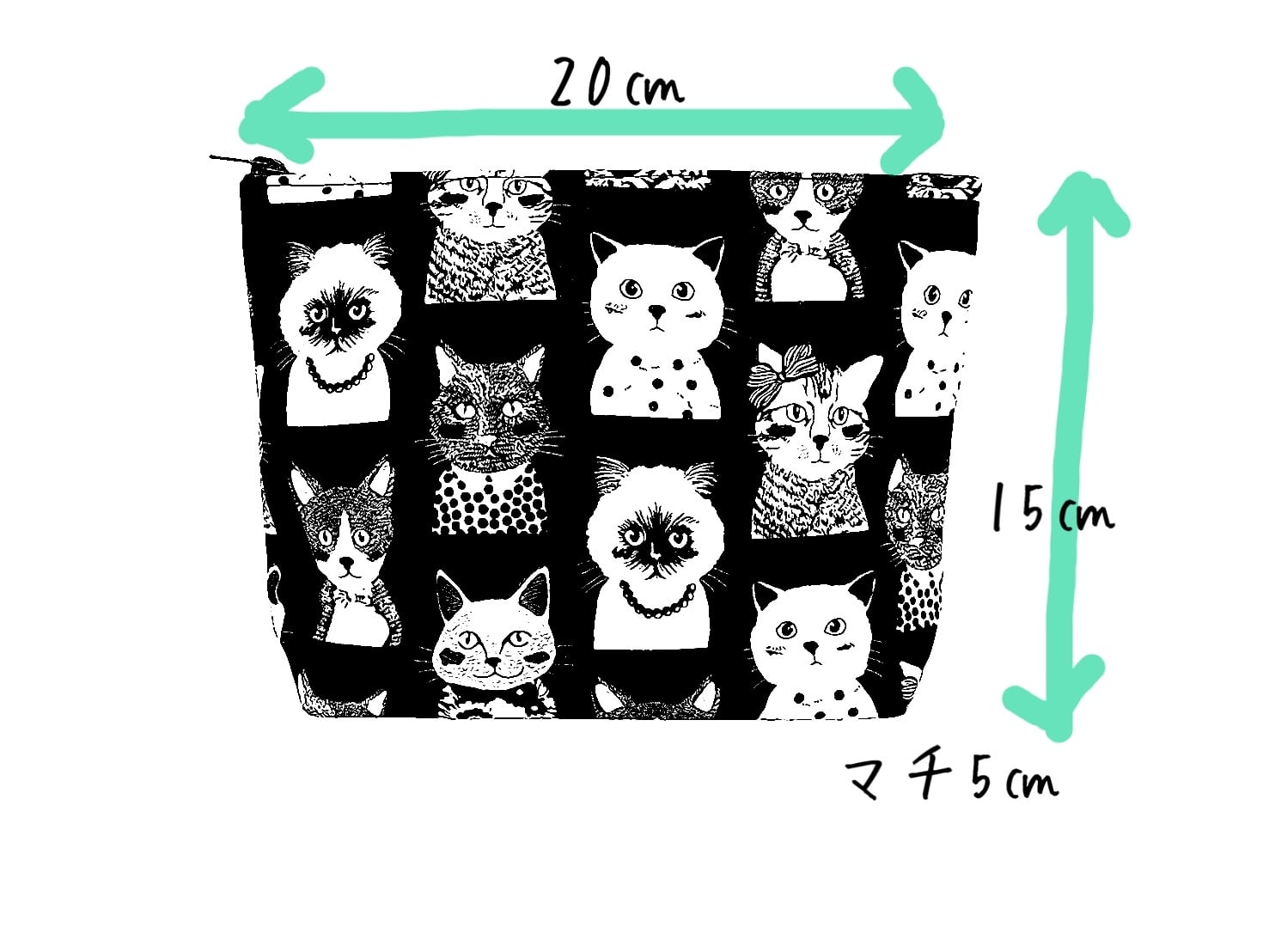 AFM】猫柄特大ポーチ 和柄 ねこ 猫 ポーチ 大きいサイズ | NPO法人 一