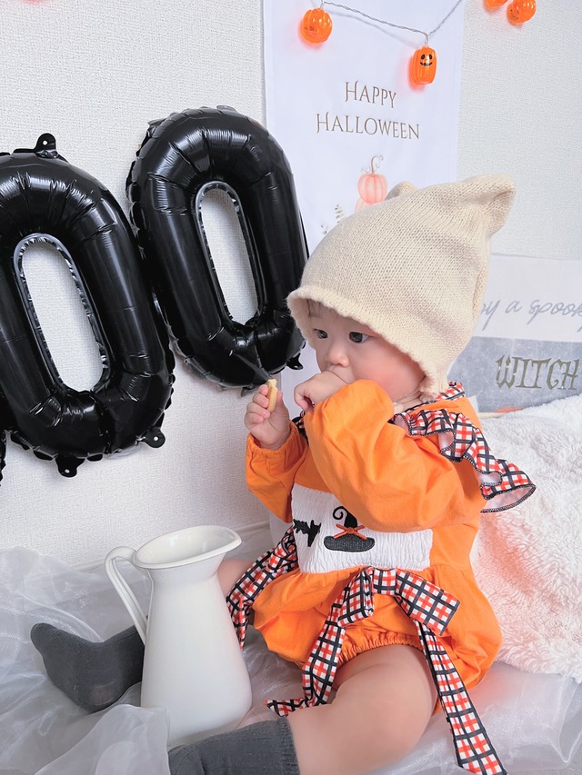 [即納80cm][取り寄せ]halloween ribbon rompers