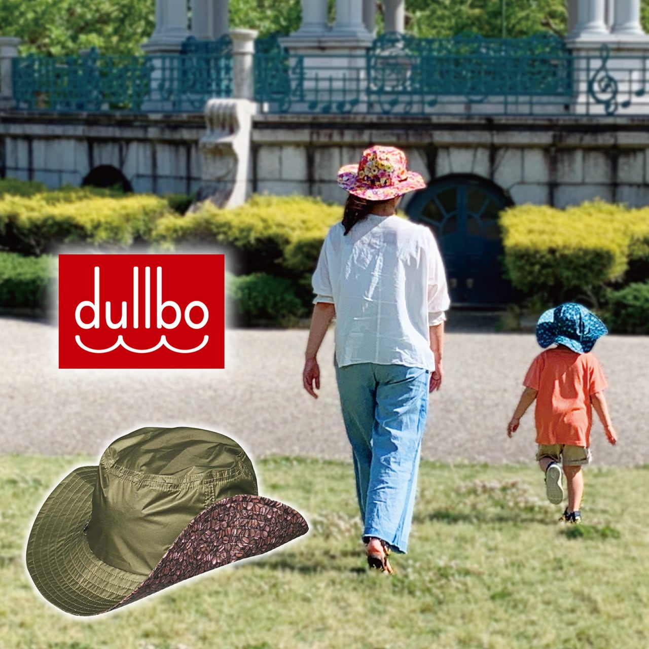 フェスハット】dullbo ダルボ 〜全天候型帽子〜 フラワー&デニム