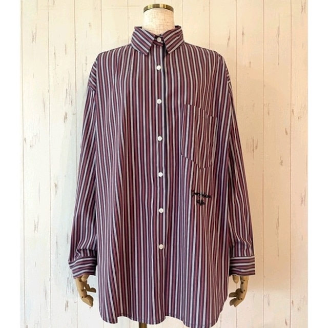 【11月入荷】【L`OURS POLAIRE et BLEU】マルチストライプシャツ