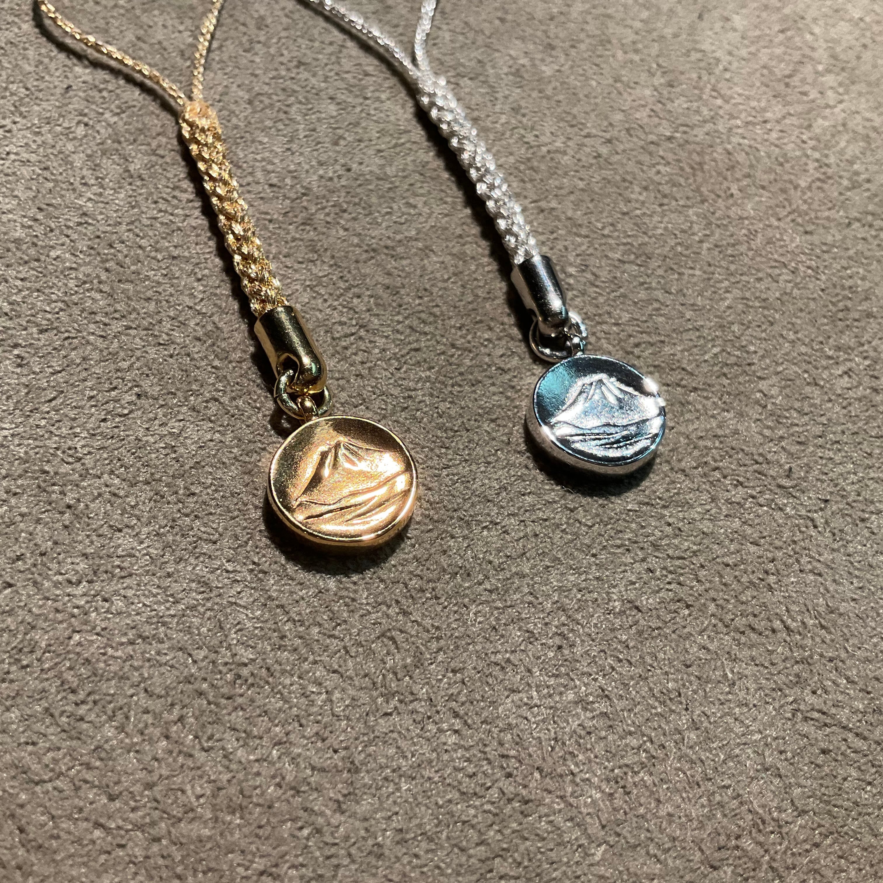 富士山 Small Round Key holder Chain strap SilverJewelry 世界遺産