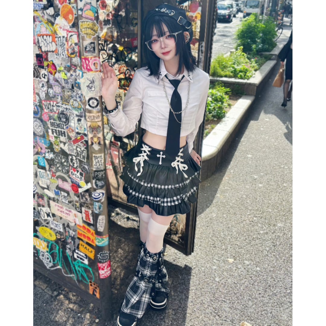 マークアンドロナ セットアップ ブルゾン ボンディング スカート スカル MARK&LONA マークアンドロナ フリース ジャケット パンツ セットアップ