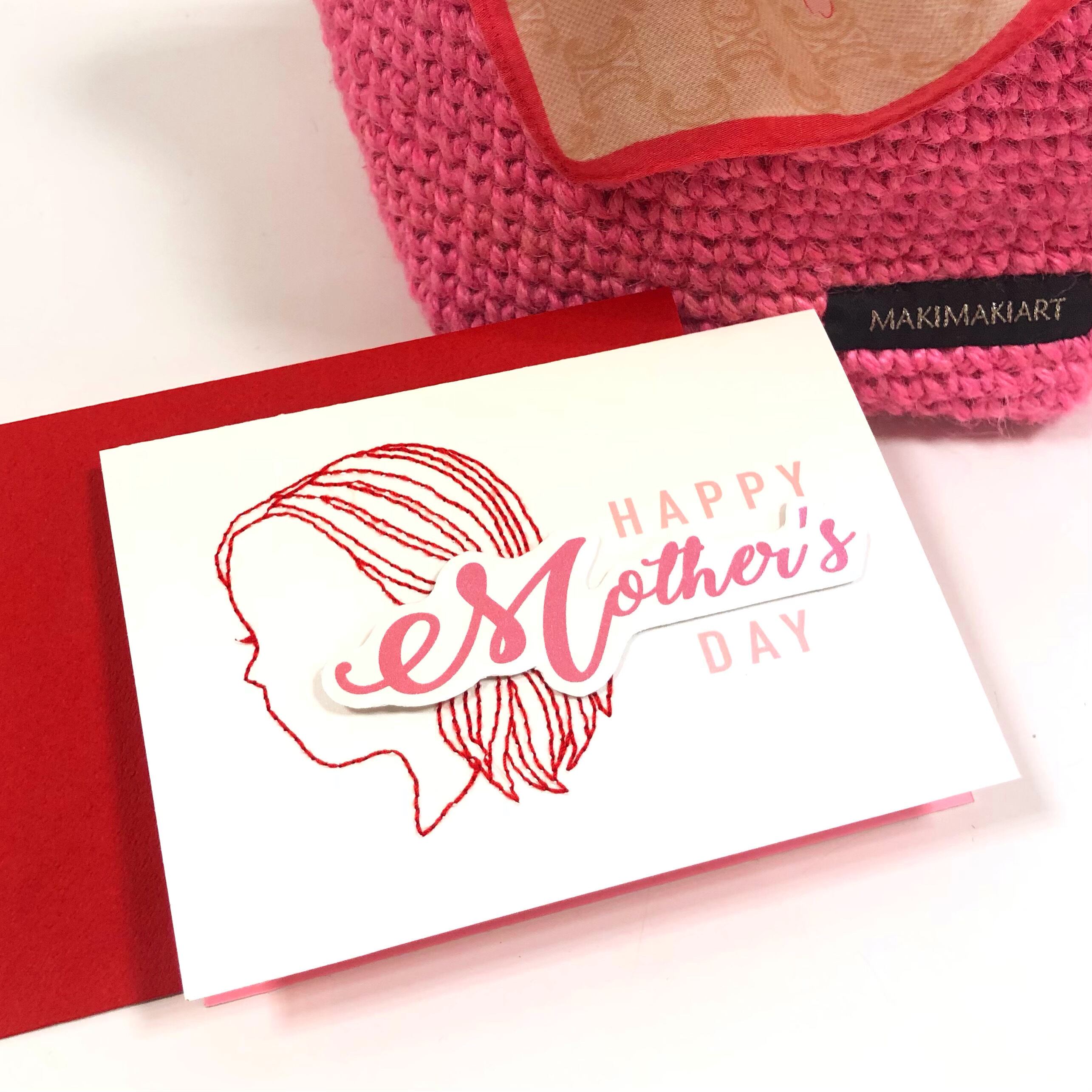 紙刺繍のメッセージカード（Mother’s day ）