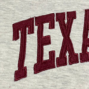 【ZOOZATZ】カレッジ テキサス TEXAS A&M大学 ハーフジップ スウェット アーチロゴ 刺繍ロゴ プルオーバー グレー XL ビッグシルエット US古着