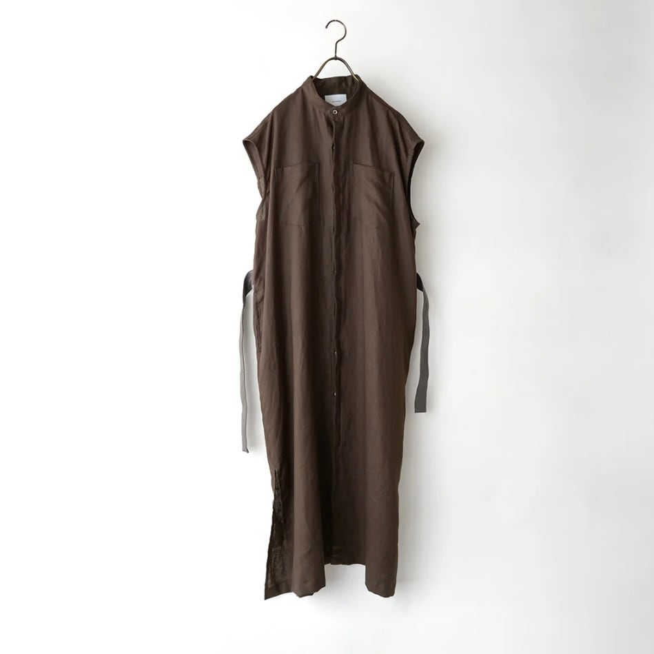 MANON │FRENCH LINEN NO SLEEVE ONEPIECE (2 colors） | robin ASO