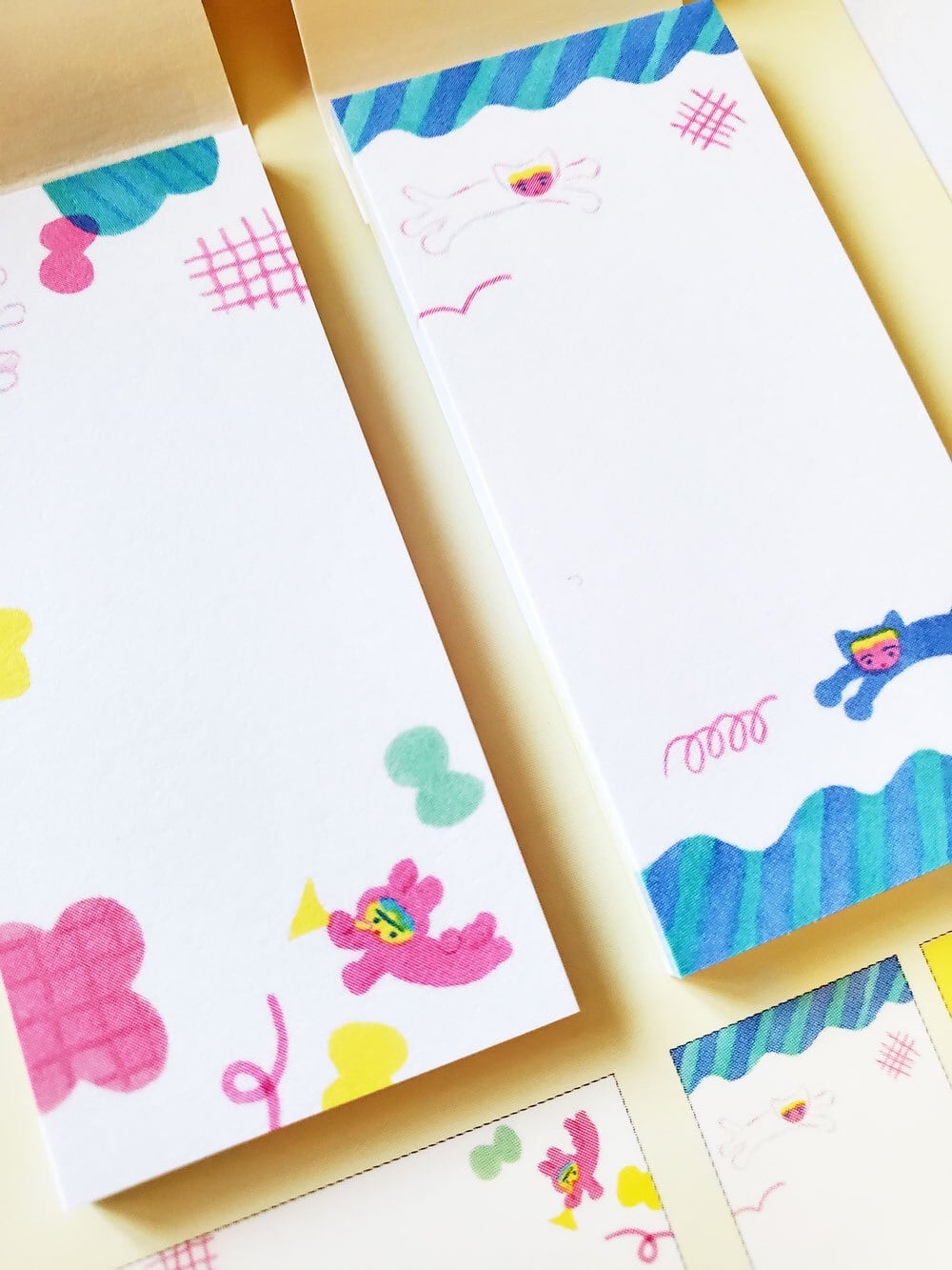 いとい ゆき 一筆ふせん ミニ付箋セット USAGI・NEKO | 文具雑貨 RAIN