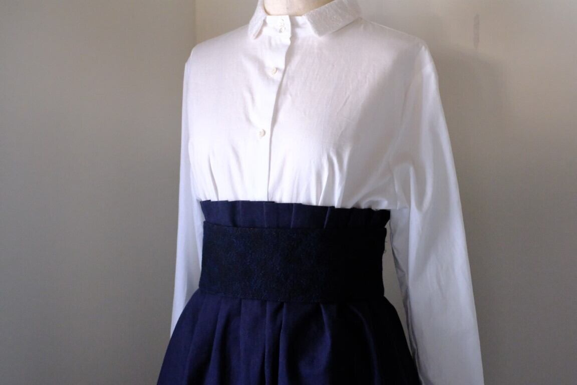 タックスカートとベルトのセット CL-098(ネイビー)