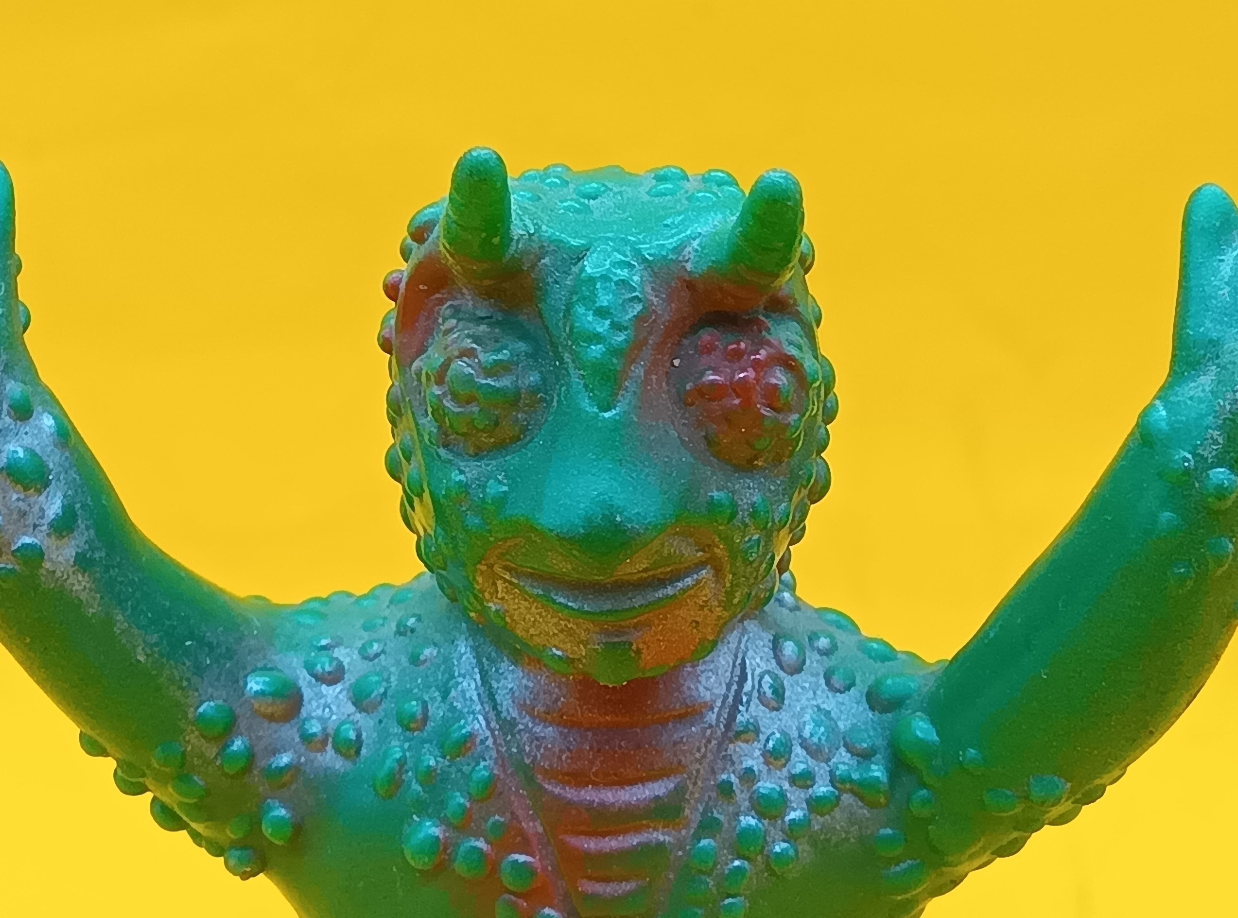 旧バンダイ 仮面ライダー 死神カメレオン ミニソフビ【85485911 