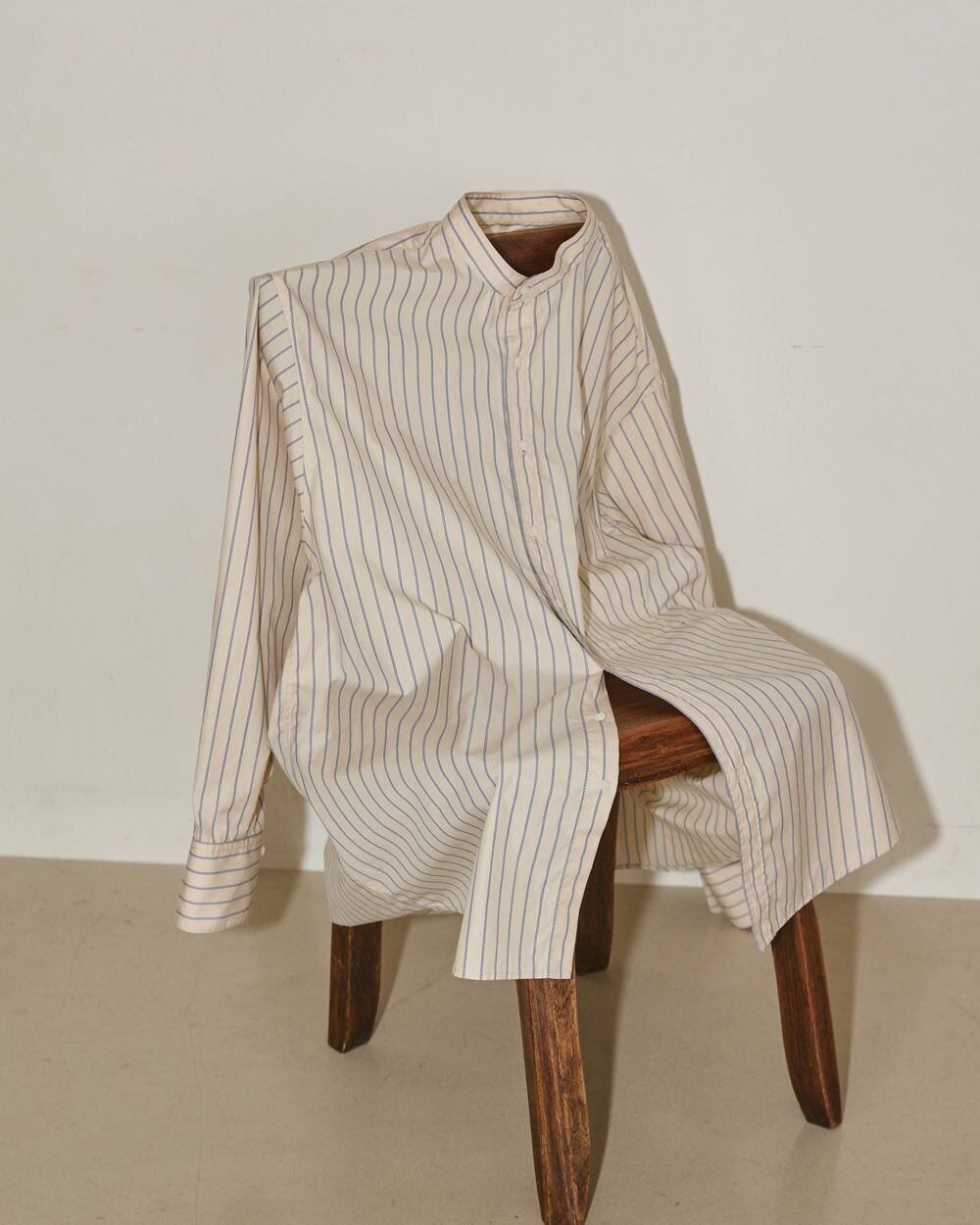 TODAYFUL stripe over shirt ブルー