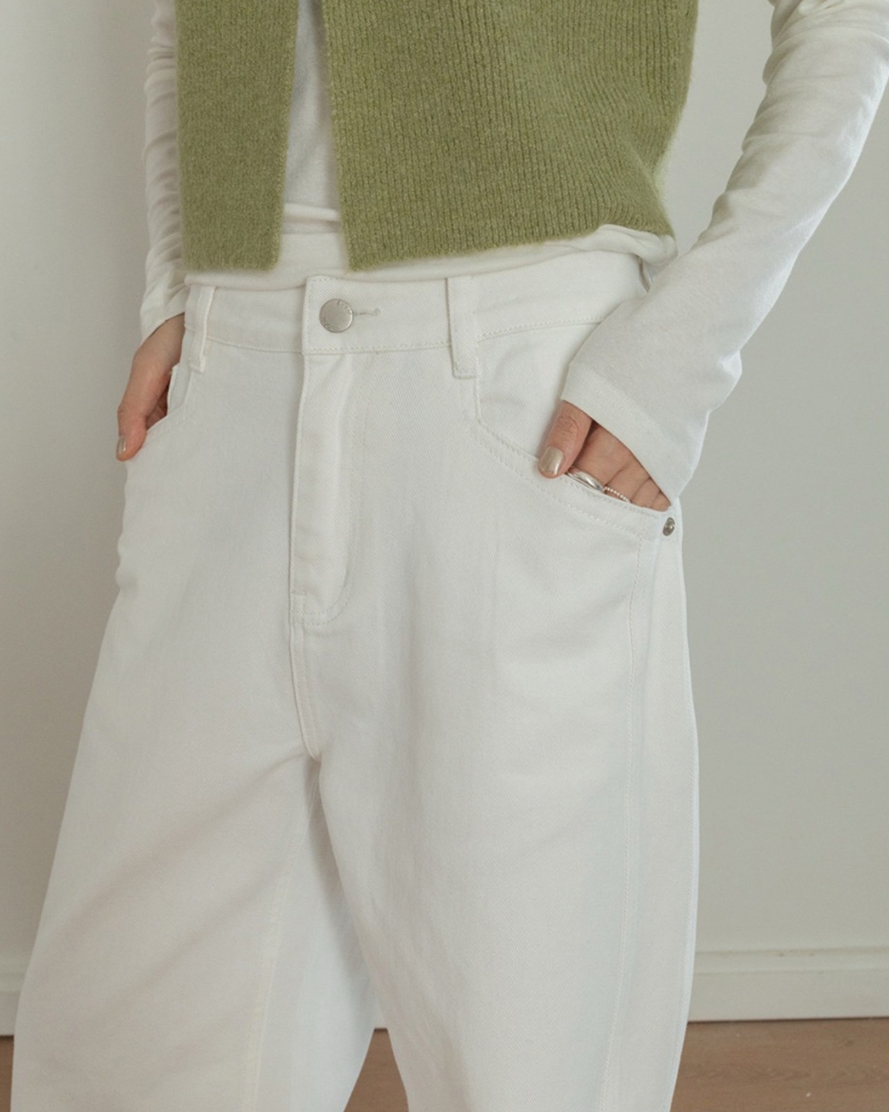 Straight wide jeans　L0025