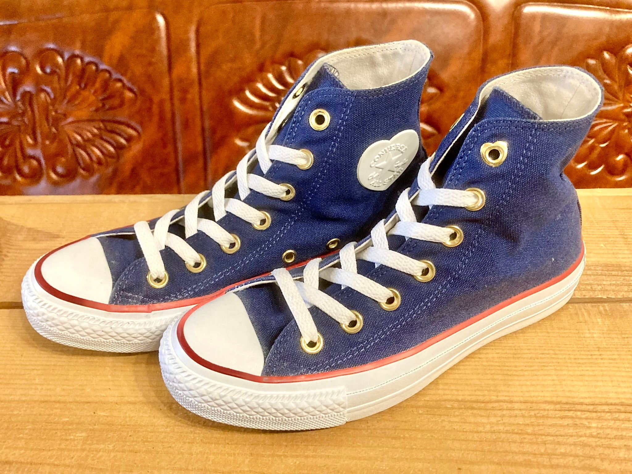 converse(コンバース) ALL STAR HEART PATCH(オールスター ハートパッチ) ネイビー 4 23cm ハイカット 256