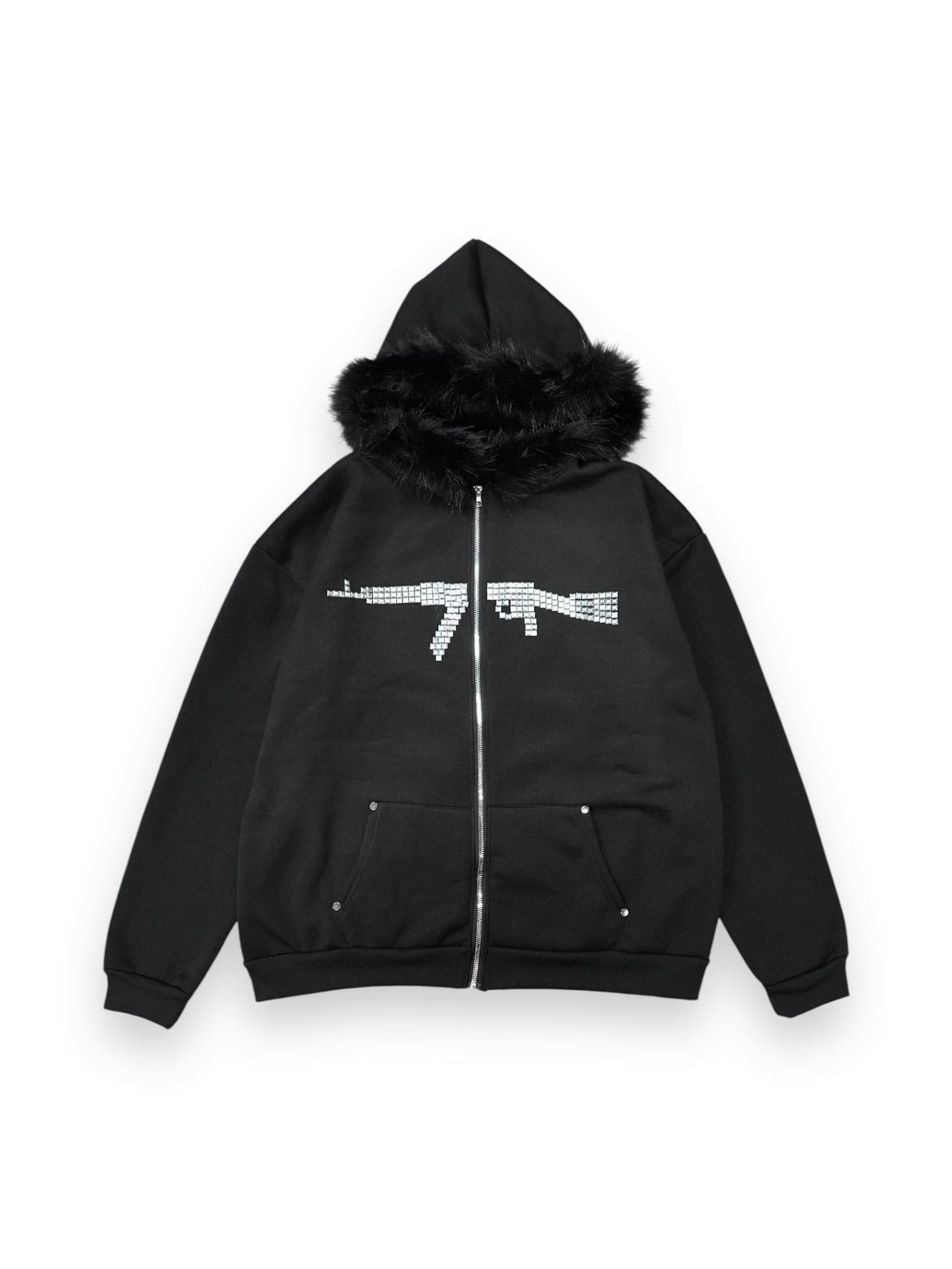 PLANET STUDIO】Shotgun Studs Fur Zip Up Hoodie | OVERTURE WEB SHOP