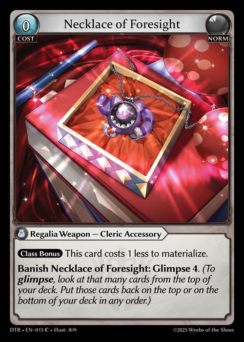 【DTR】：Necklace of Foresight / DTR-015