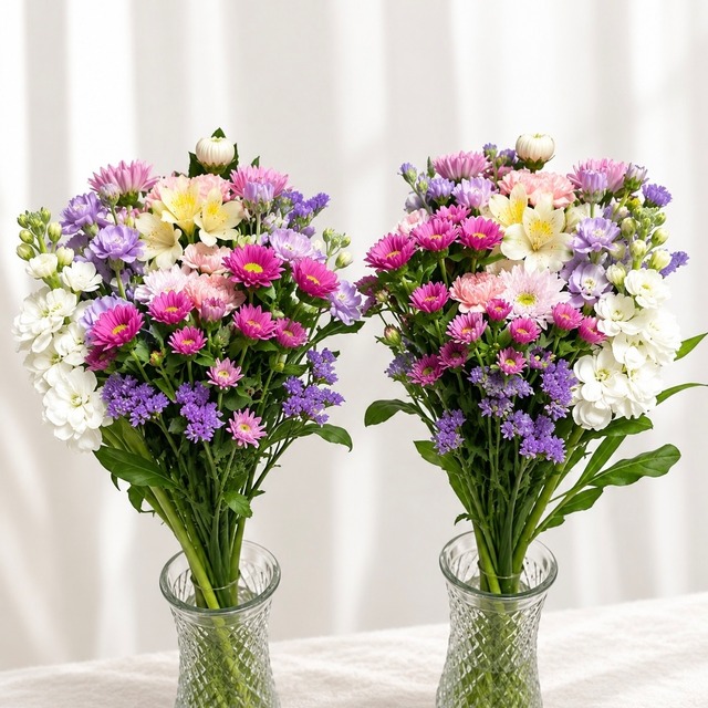 仏花の花束　一対
