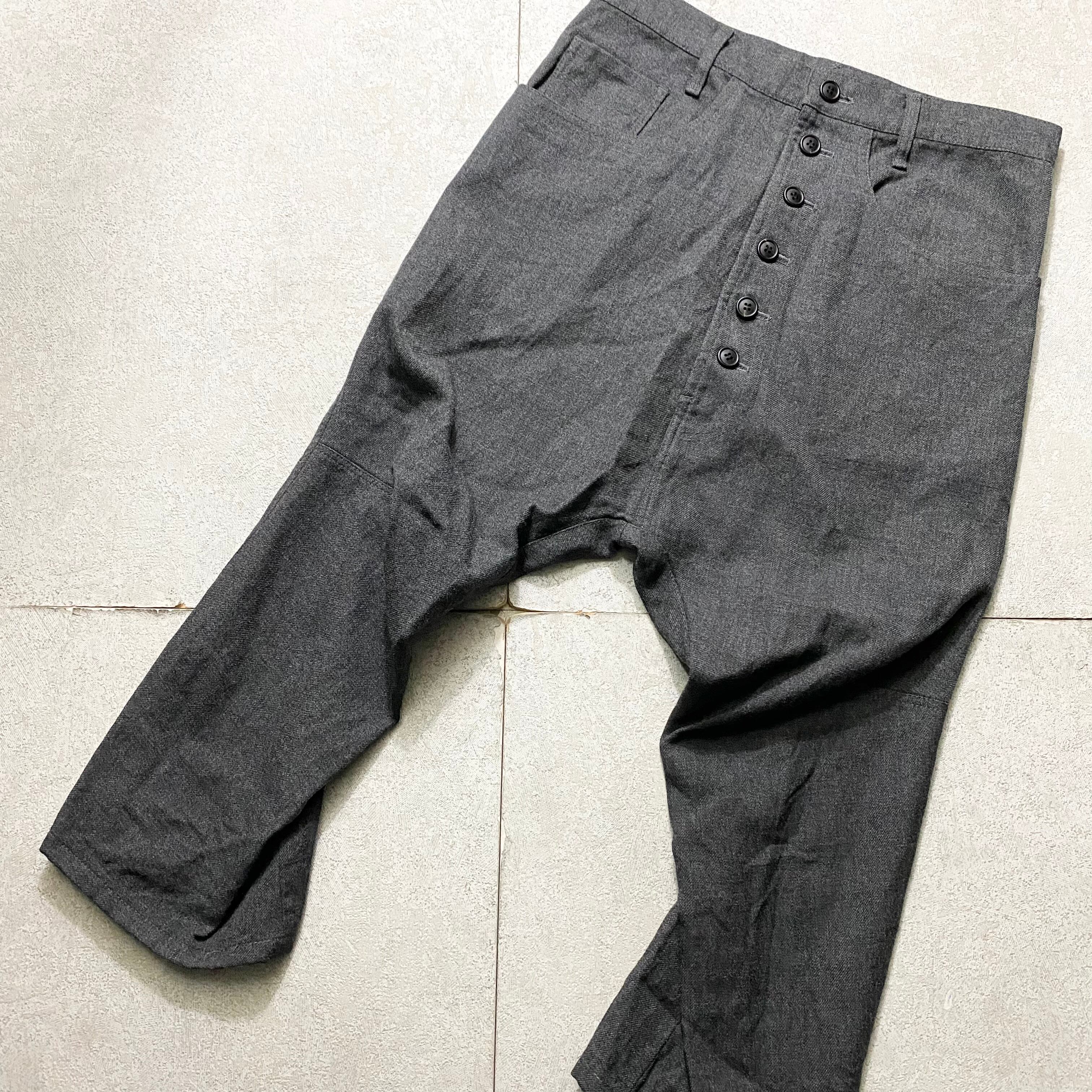 NEMETH charcoal gray wool cropped pants | NOIR ONLINE