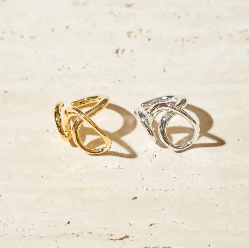 23AW】Soierie ソワリー / Curve hoop earcuff ring | TRENT