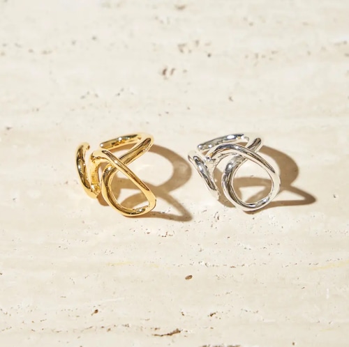 【23AW】Soierie ソワリー / Curve hoop earcuff ring