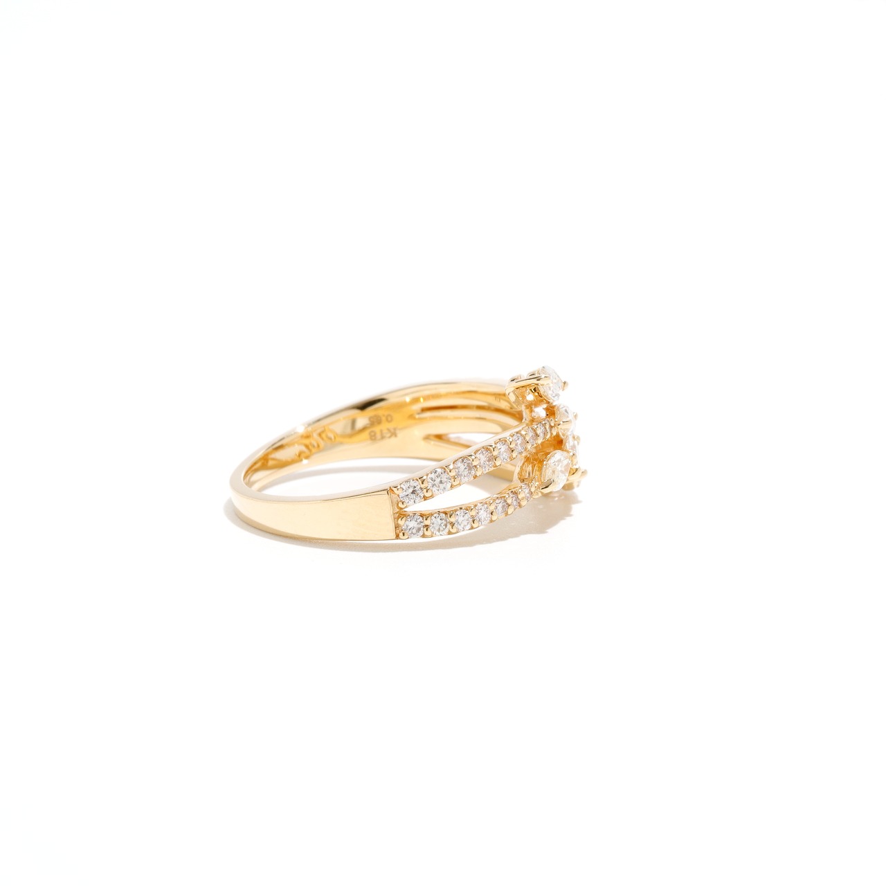 ダイヤモンド デザインリング K18 / 0.650ct