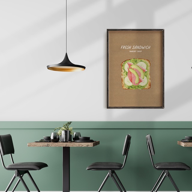 サンドイッチのポスター　/ i1269 / トマトやレタス、タマゴ、アボカドなど　キッチンポスター