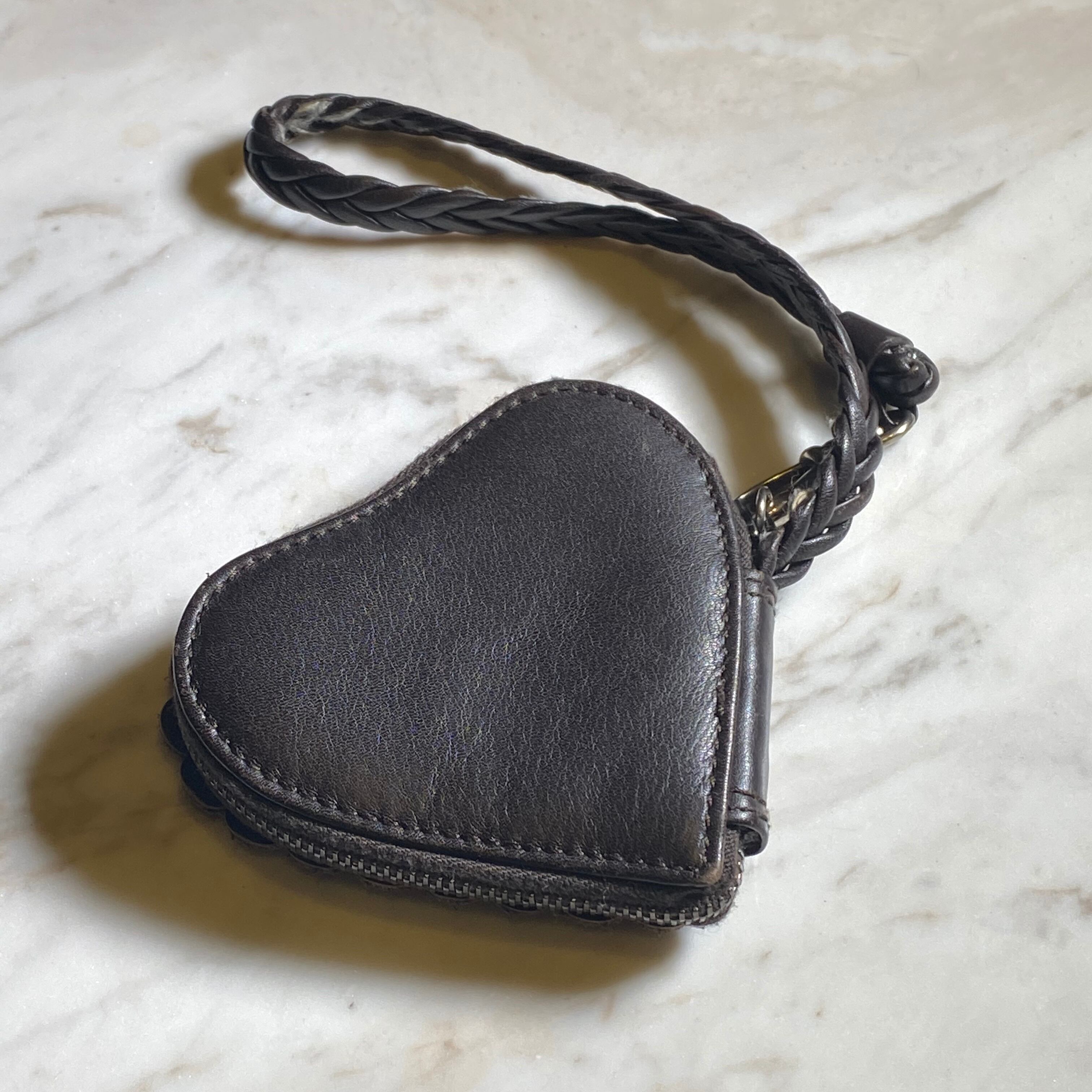 CHRISTIAN DIOR heart motif leather coin purse | NOIR ONLINE