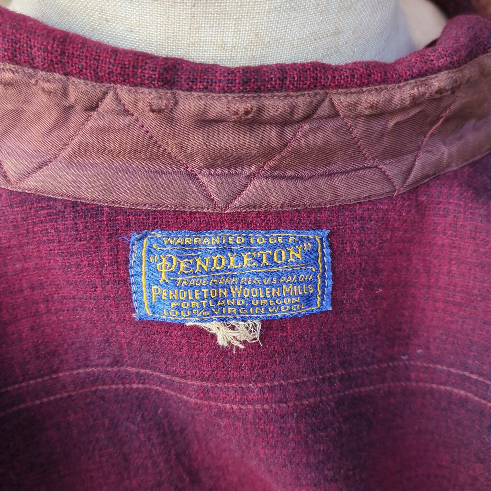40's Vintage “PENDLETON” “Ombre Plaid” Wool shirts / 40年代