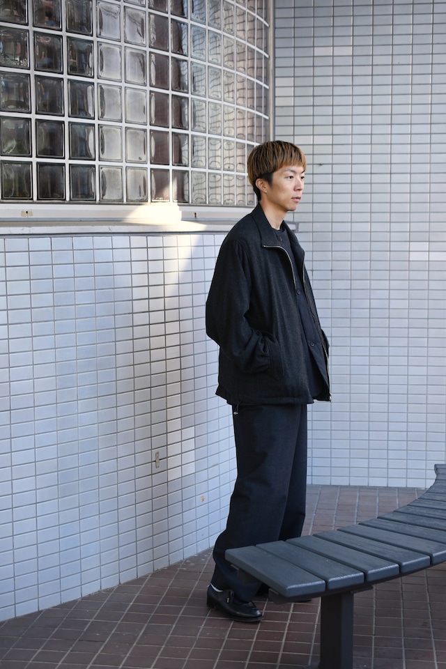 BISOWN / ALASHAN CASHMERE ZIP UP BLOUSON (Charcoal Gray)