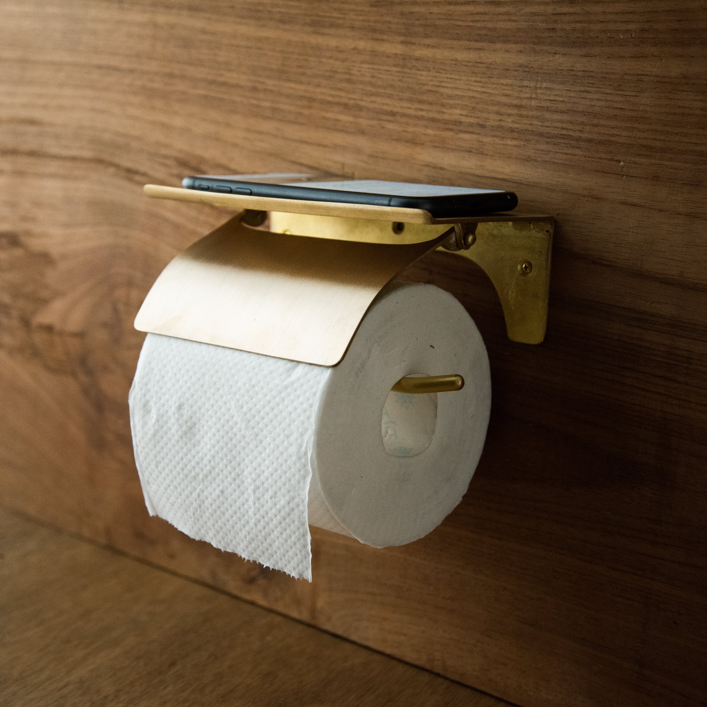 棚付きペーパーホルダー 金 | PASSAGE DUVE