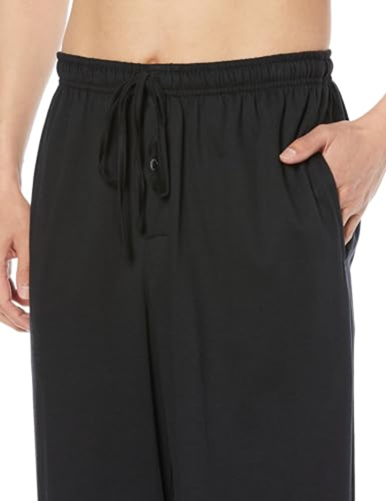 パジャマ ボトムス ニット コットン メンズ ブラック M