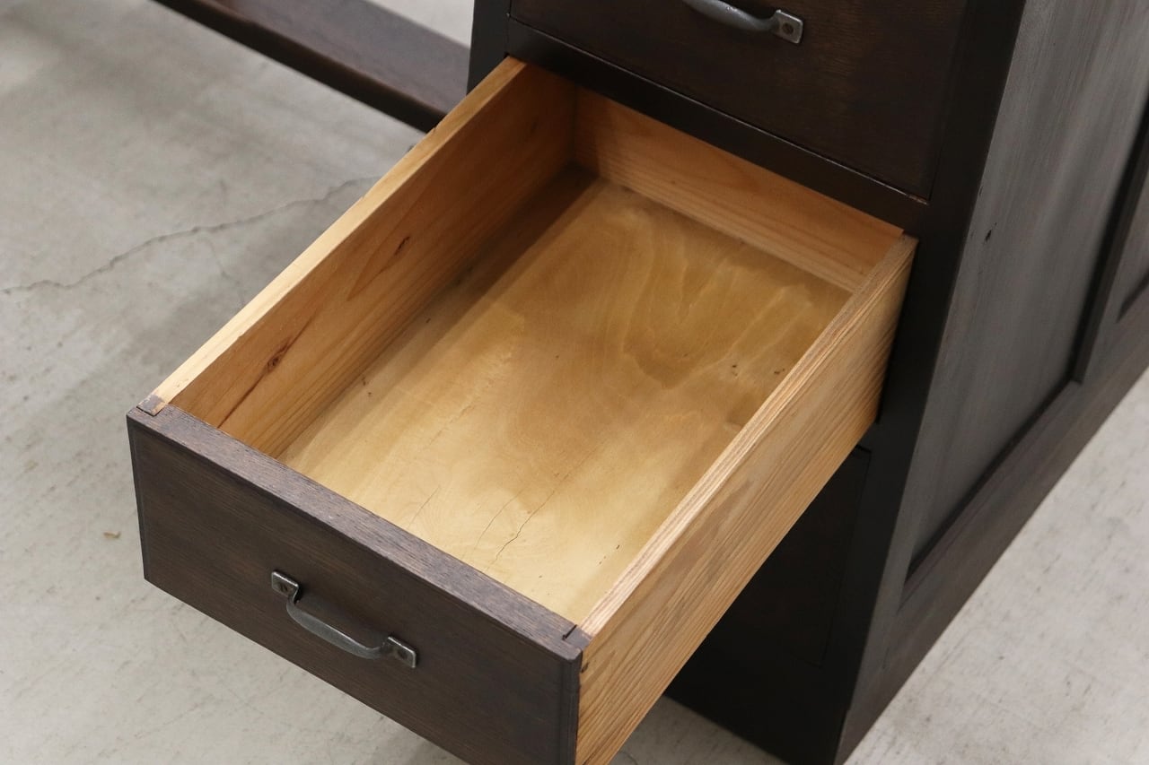 沼津店】レトロ 無垢材 片袖机 作業台 PC デスク 書斎 展示台 飾り台